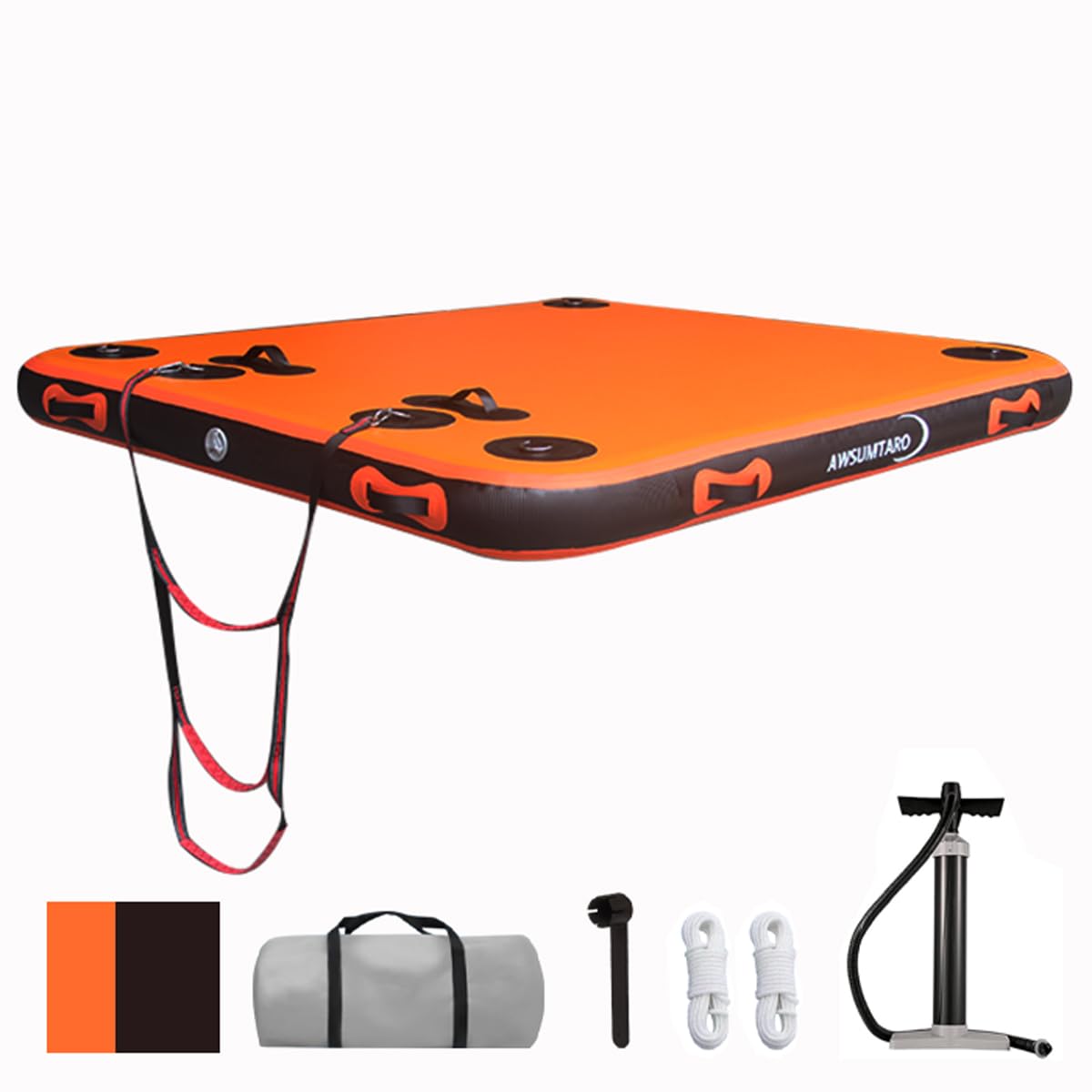 Inflatable Floating Platform,Inflatable Floating Dock,Multi-Scene Water Floating Platform,Suitable for Rivers, Lakes, seasides, Swimming Pools;