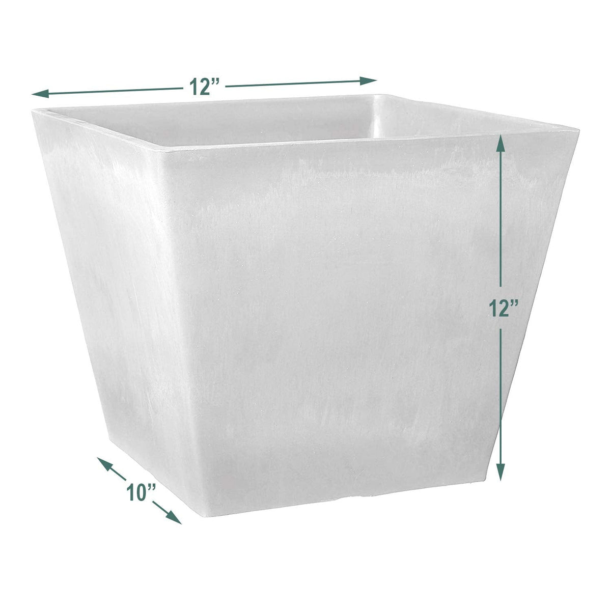Arcadia Garden Products UF31DC Simplicity Square, 12 by 10-Inch Dark Charcoal