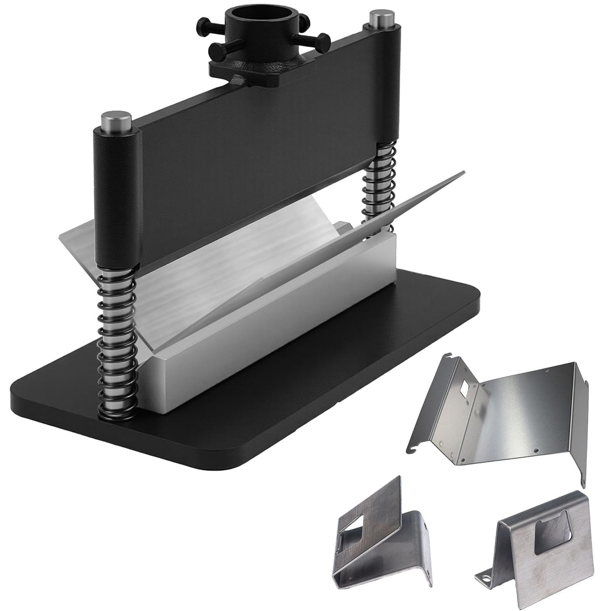 12" Press Brake Attachment, Hydraulic Press Accessories Kit, Dual Spring Design, Heavy Duty Metal Bending Tool For Standard 12/20 Ton Hydraulic Shop Presses