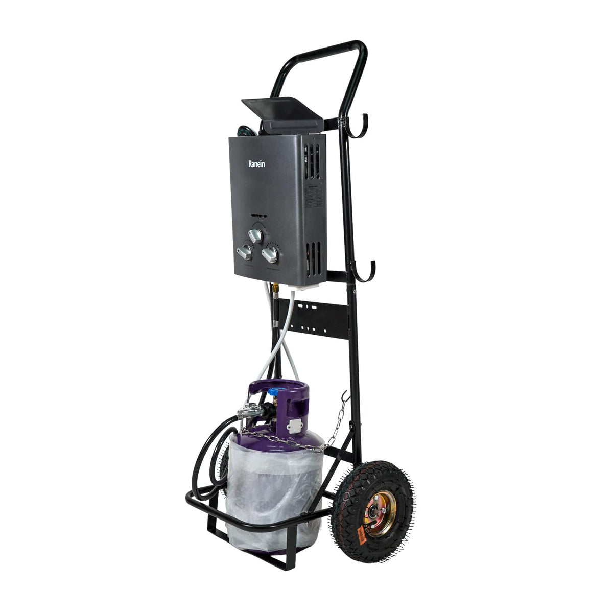 Ranein Dolly Hand Cart for Portable Tankless Water Heaters, Material Handling Truck,Mobile Hot Water Washing Station, Pet Grooming, Horse Stables, Hunting Camp & Camping