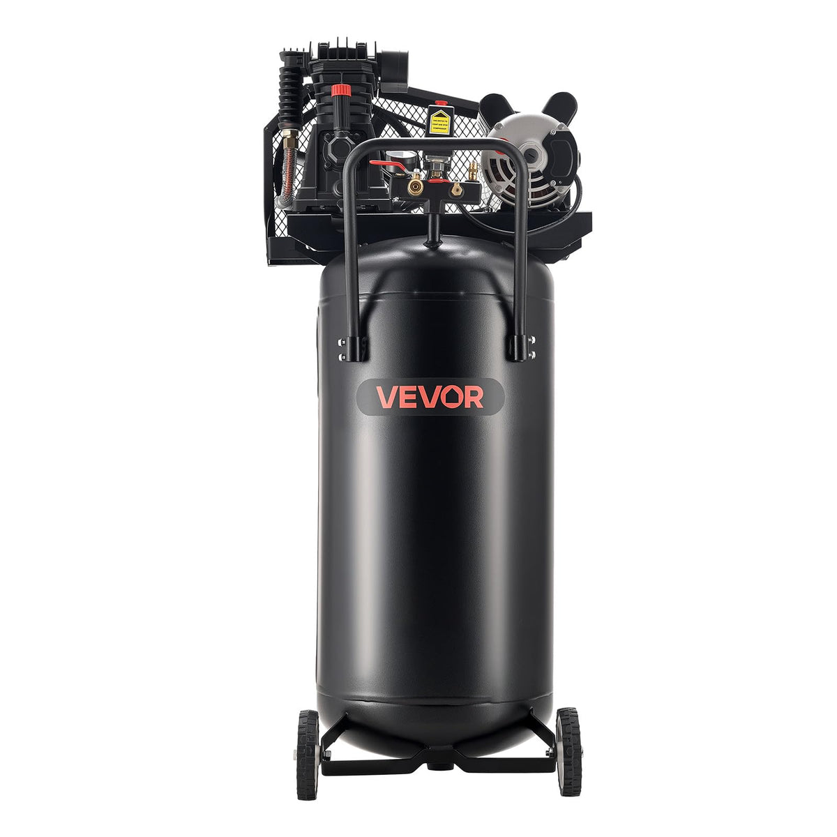 VEVOR 30-Gallon Air Compressor, 2HP 5.3SCFM at 90PSI, Max 125PSI Pressure Oil-Lubricated Air Compressor Tank, Portable on Wheels for Auto Repair, Tire Inflation, Spray Painting, Woodwork Nailing, 120V