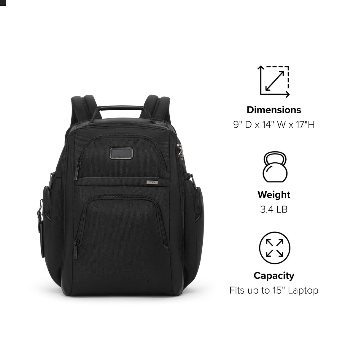 Tumi Unisex Tumi Brief Pack, Black, One Size