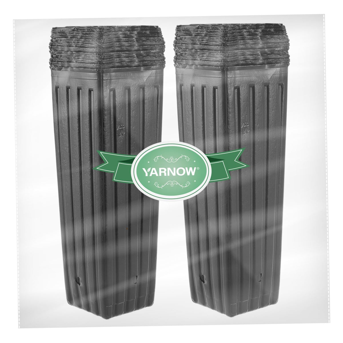 YARNOW 50pcs Tall Nursery Pots for Trees, 11.8 x 3.9 Inch, Black Plastic Grow Bags with Drainage Holes for Vegetables, Fruits, and Flowers