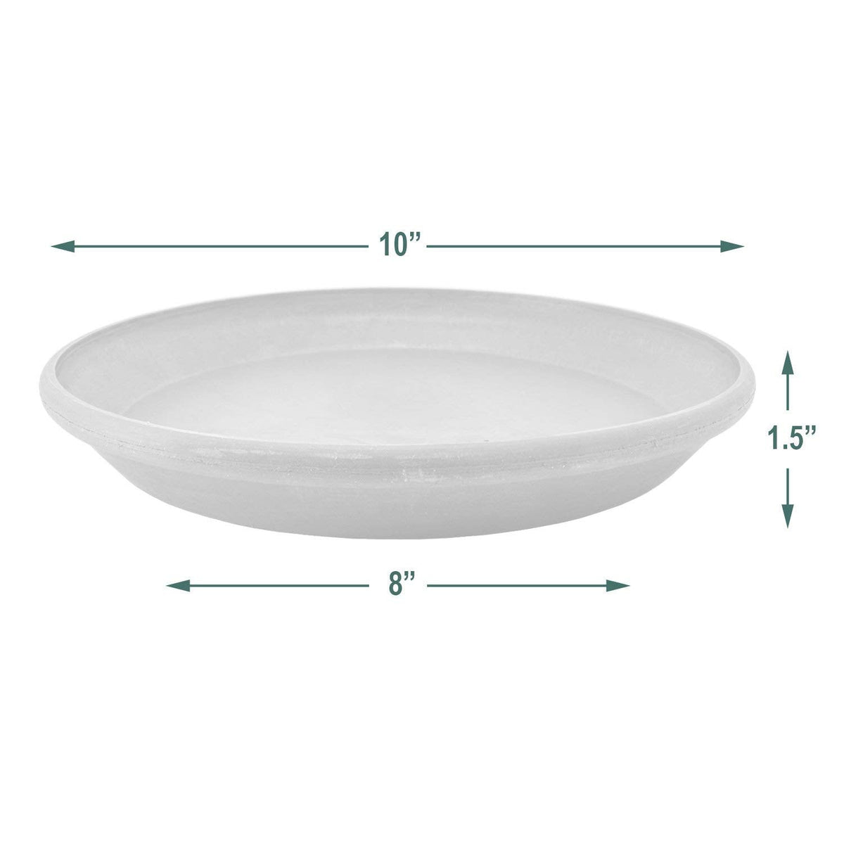 Arcadia Garden Products PSW Pot Collection AP25TCM 10-inch Plastic/Stone/Wood Composite Plant Saucer Drip Tray – No Drainage Hole (Drillable), Indoor/Outer Water Tray, Terra Cotta Marble Color