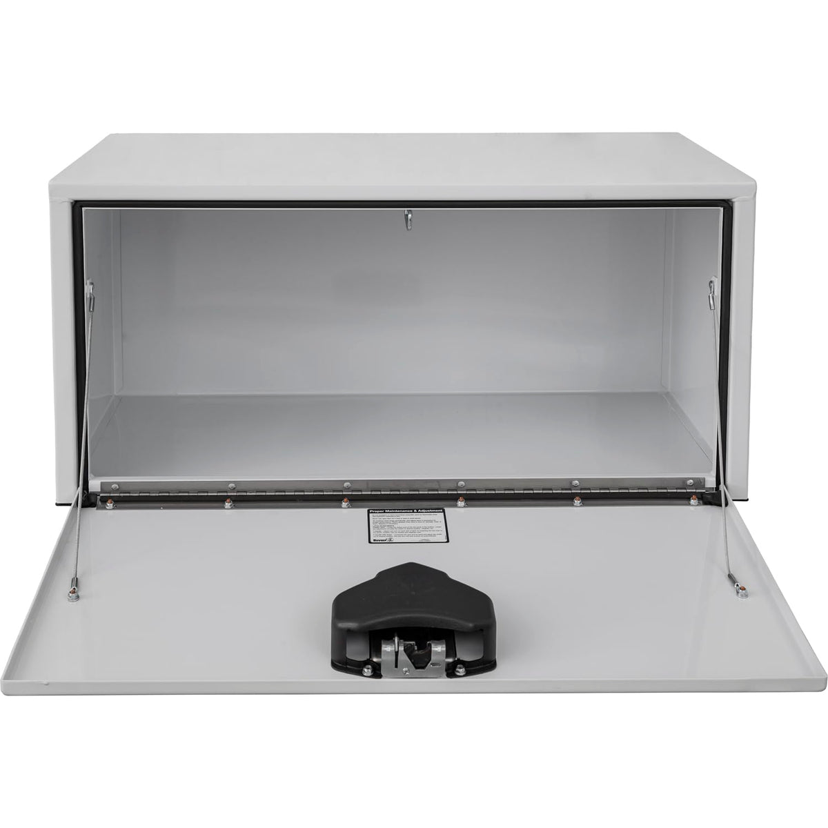 Buyers Products 1702200 Steel Underbody Truck Box with Lockable Paddle Latch, 18x 18x 48 Inch, for Work/ Utility Truck, Truck Storage and Organizer, Made in the USA, White