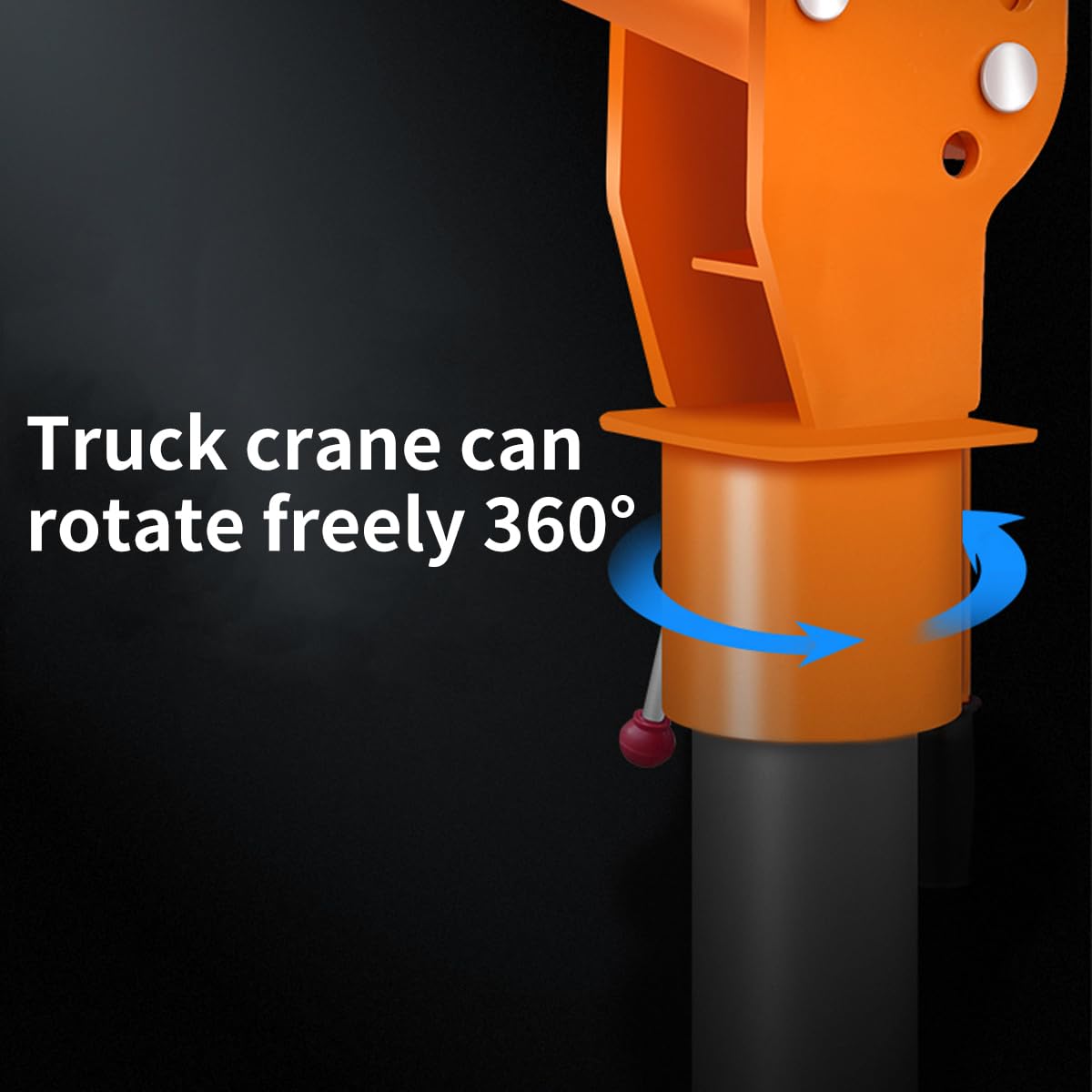 RUGCEL WINCH New 1100lb Folding Truck-Mounted Crane, with Electric Winch 3500 lb 12V, Painted Steel Pickup Truck Jib Cranes 360 Swivel Lift Electric Hoist