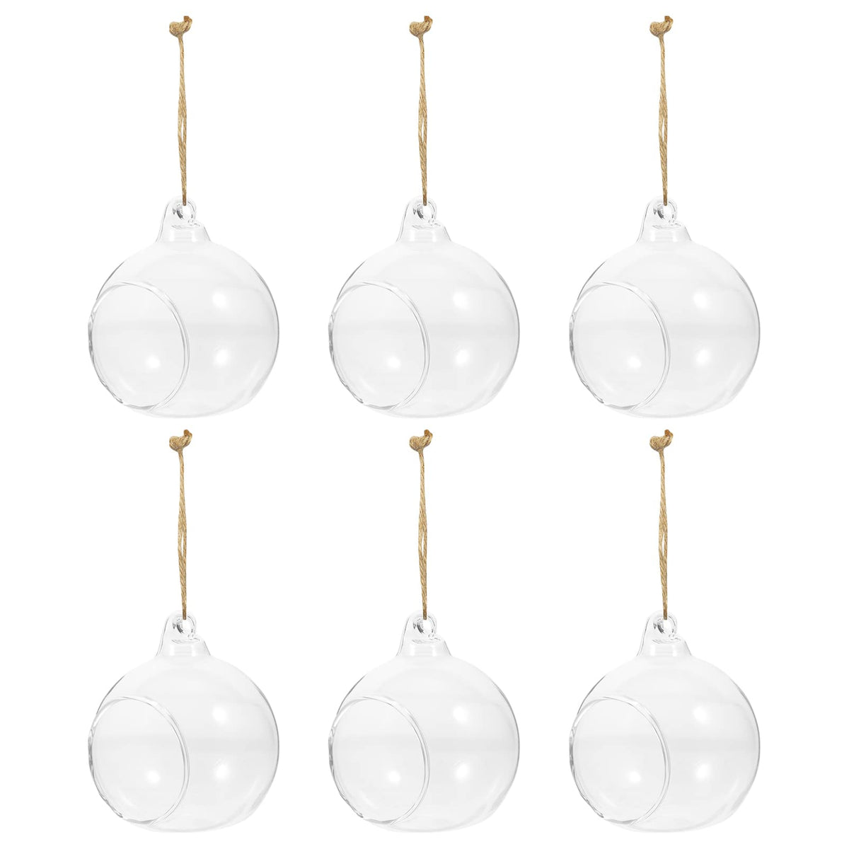 Cabilock Hanging Planter Glass Containers Glass Vases 12 Pcs Hanging Terrarium Hanging Glass orb Hanging Terrarium Globe Orbs air Plants Globe Glass Plant Glass Containers Glass Vases Glass Vase