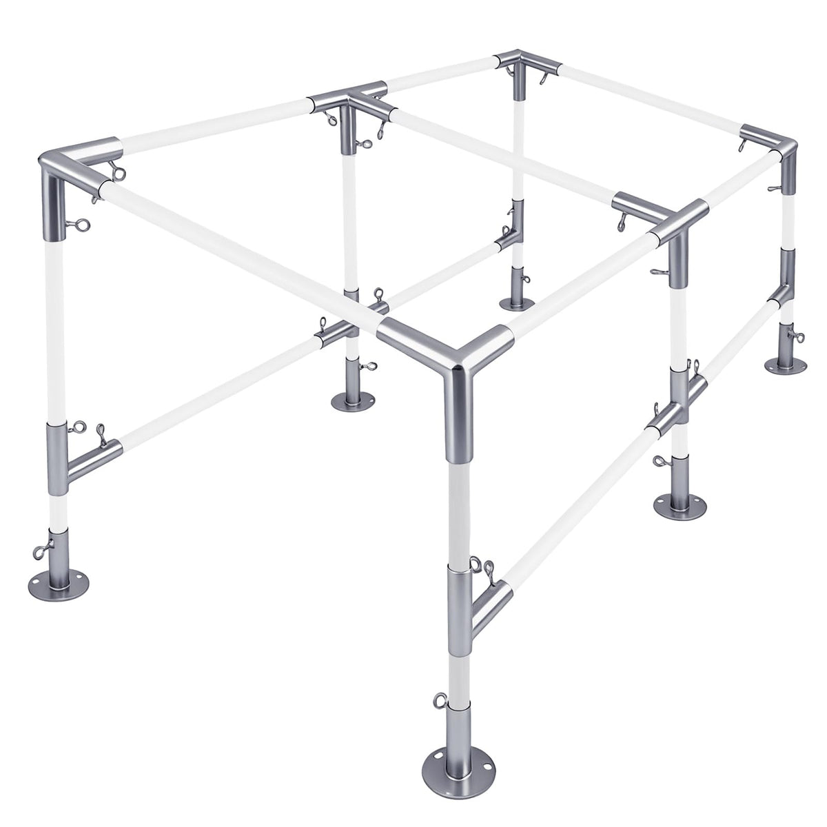 Frienda 6-Leg Lean-to Canopy Fittings for 1" EMT, 18 Pcs Lean to Carport Frame Connectors Kit DIY Project for Slant Roof Carport, Shed, Gazebo, Greenhouse, Shelter Deck, Pipes Not Included