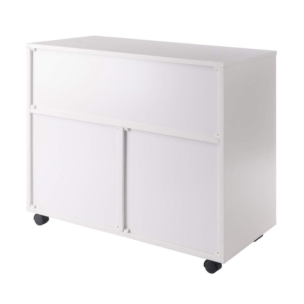 Winsome Halifax Mobile Storage Cabinet with 1 Door & 5 Drawers in White, Stylish & Functional Home Storage Cabinet for Filing, Kitchen Organization, Moveable Furniture for Office, Dorms, Apartments