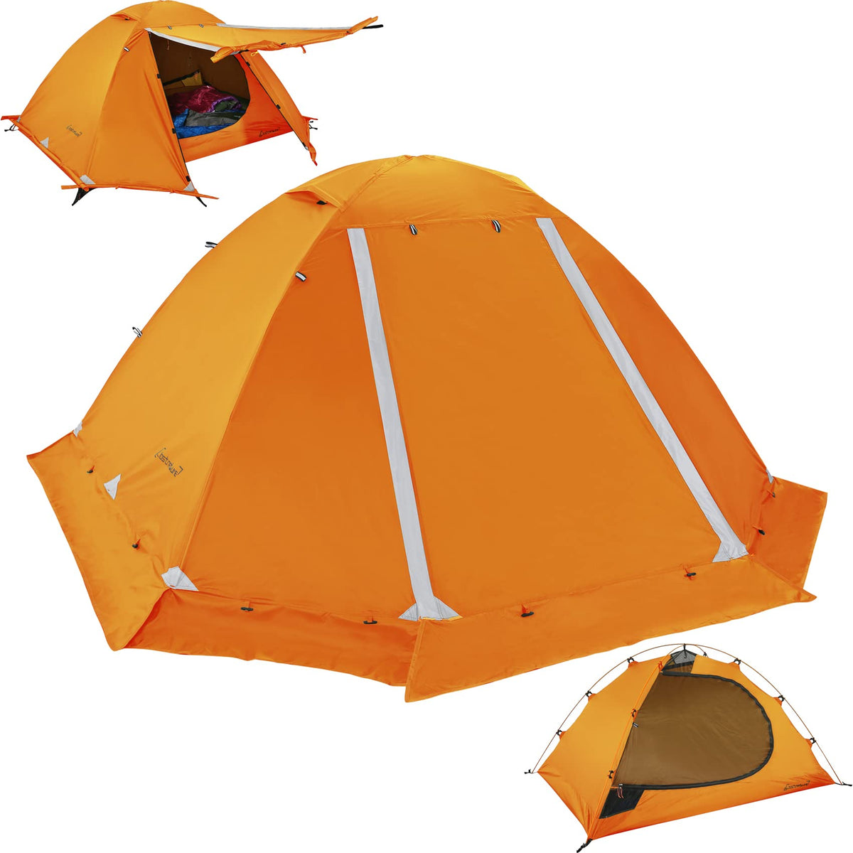 Clostnature Lightweight Backpacking Tent - 2 Person 4 Season Ultralight Waterproof Camping Tent, Large Size Easy Setup Tent for Winter, Cold Weather, Family, Outdoor, Hiking and Mountaineering
