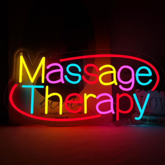 qbanziou 23.6"x11.6" Large Size Masage Noen Signs，Neon Signs for Wall Decor，LED Neon Lights for Massage Shop