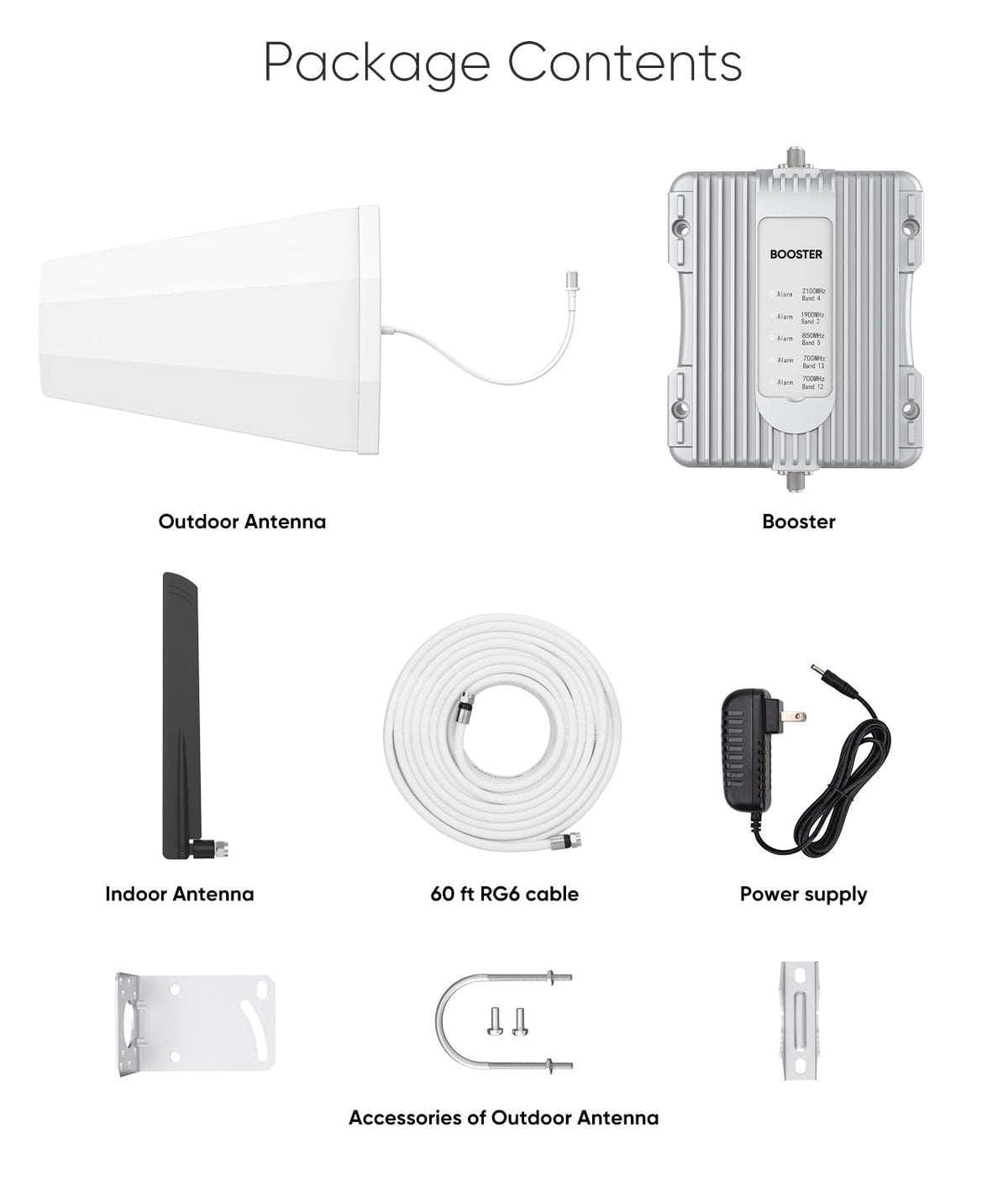 Cell Phone Booster for Home Up to 3,000 sq ft, Cell Booster Data for Band 4/12/17/13/5/25/2, Cell Signal Booster for All U.S. Carriers Verizon, AT&T, T-Mobile-5G 4G LTE 3G FCC Approved