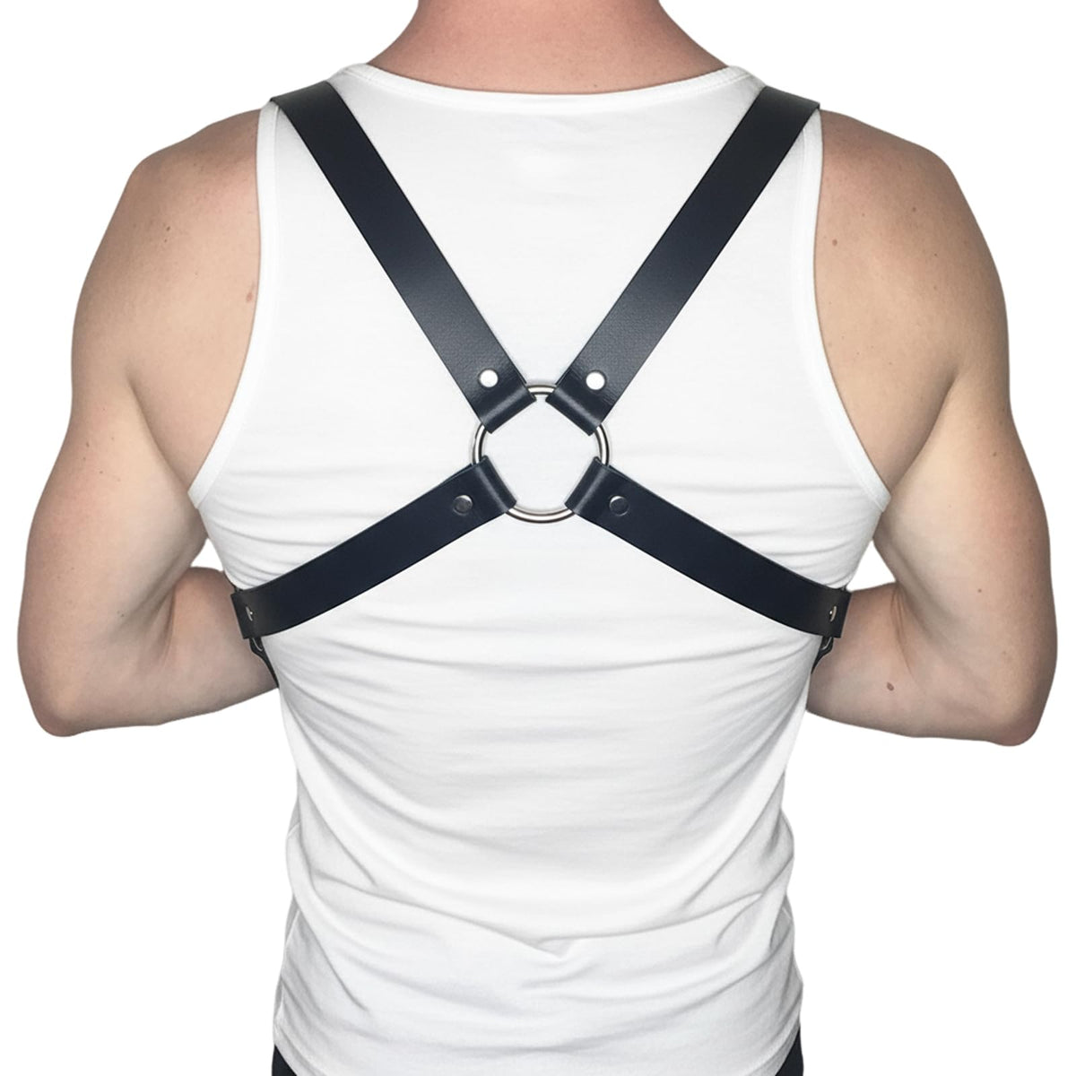 ROIEIIR Men's Punk Body Harness Gothic Men Chest Bondage Men Gay Harness Sexy Bondage Body Harnais Sexy Chest Harness Fetish Costumes Suspenders