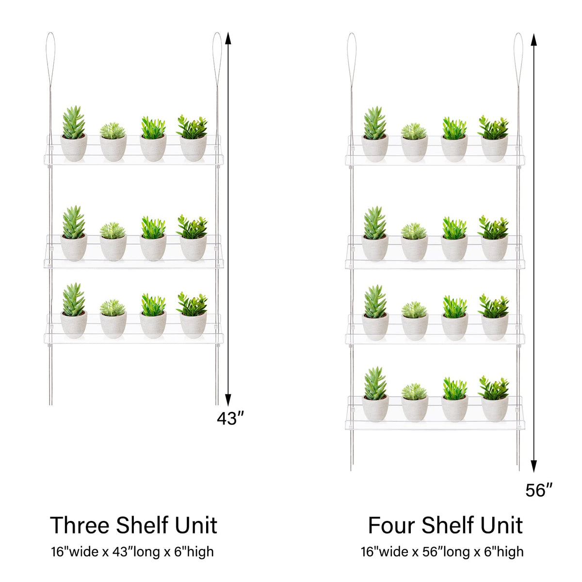 Sumerflos 3-Tier Acrylic Window Boxes Plant Shelves for Windows, Acrylic Hanging Window Plant Shelves, Indoor Windows Wall Hanging Plant Stand Flower Display Shelves