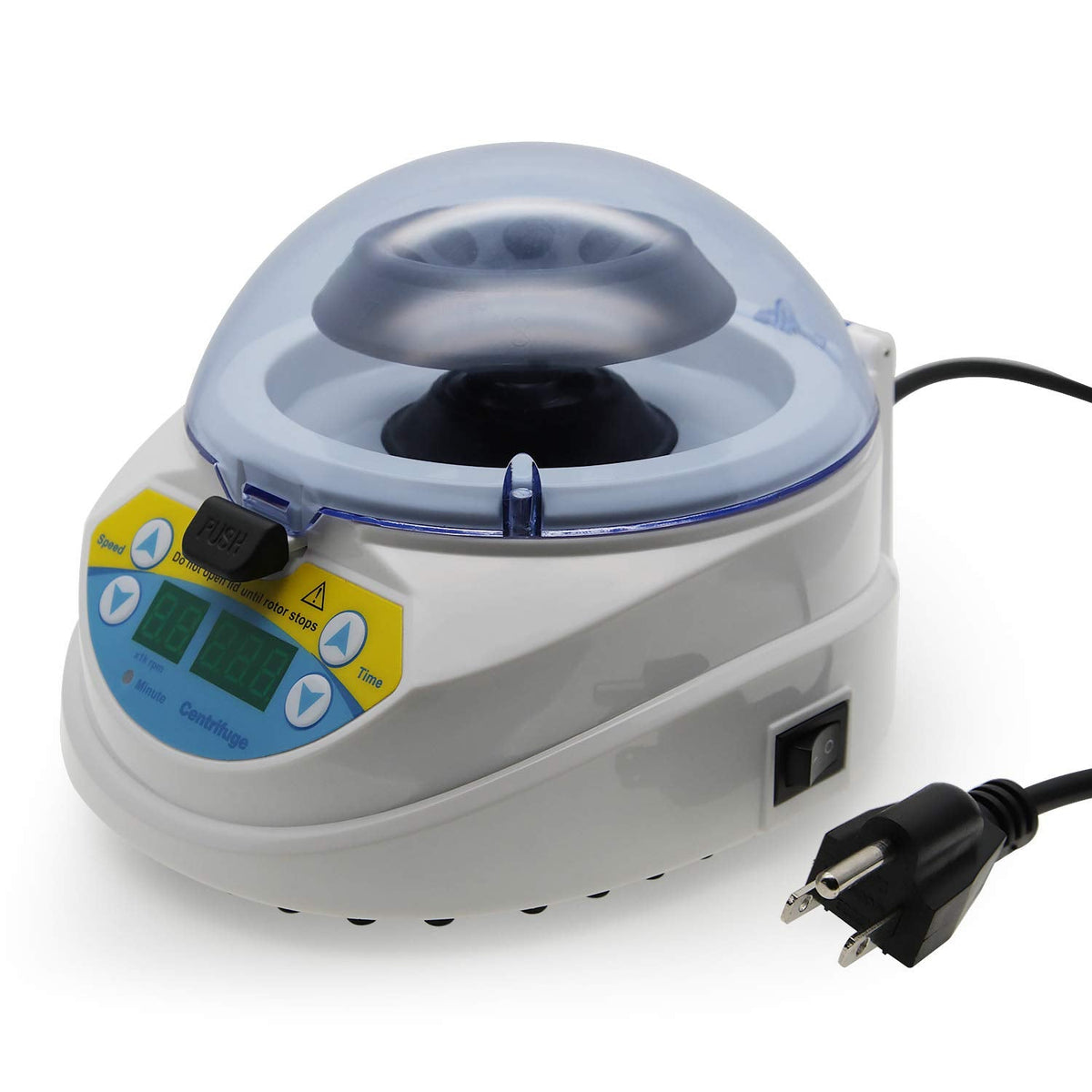 AMTAST Mini Centrifuge 10,000 RPM Adjustable Lab Benchtop Centrifuges Includes 8-Place Micro Tube Rotor & 16-Place PCR Strip Rotor Mini Desktop Centrifuge (Model AMT-M06)