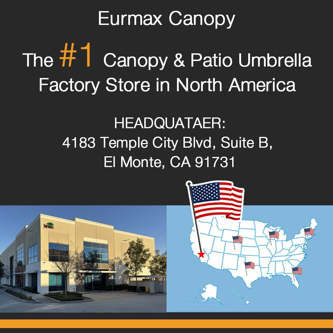 Eurmax USA 10x10 Pop Up Canopy Tent,Commercial Tent with Patented No-Tip Rolling Bag,4 Zippered Removable Walls,UV & Water Resistant Canopy Top,Heavy Duty Outdoor Gazebo,Instant Shelter(White)