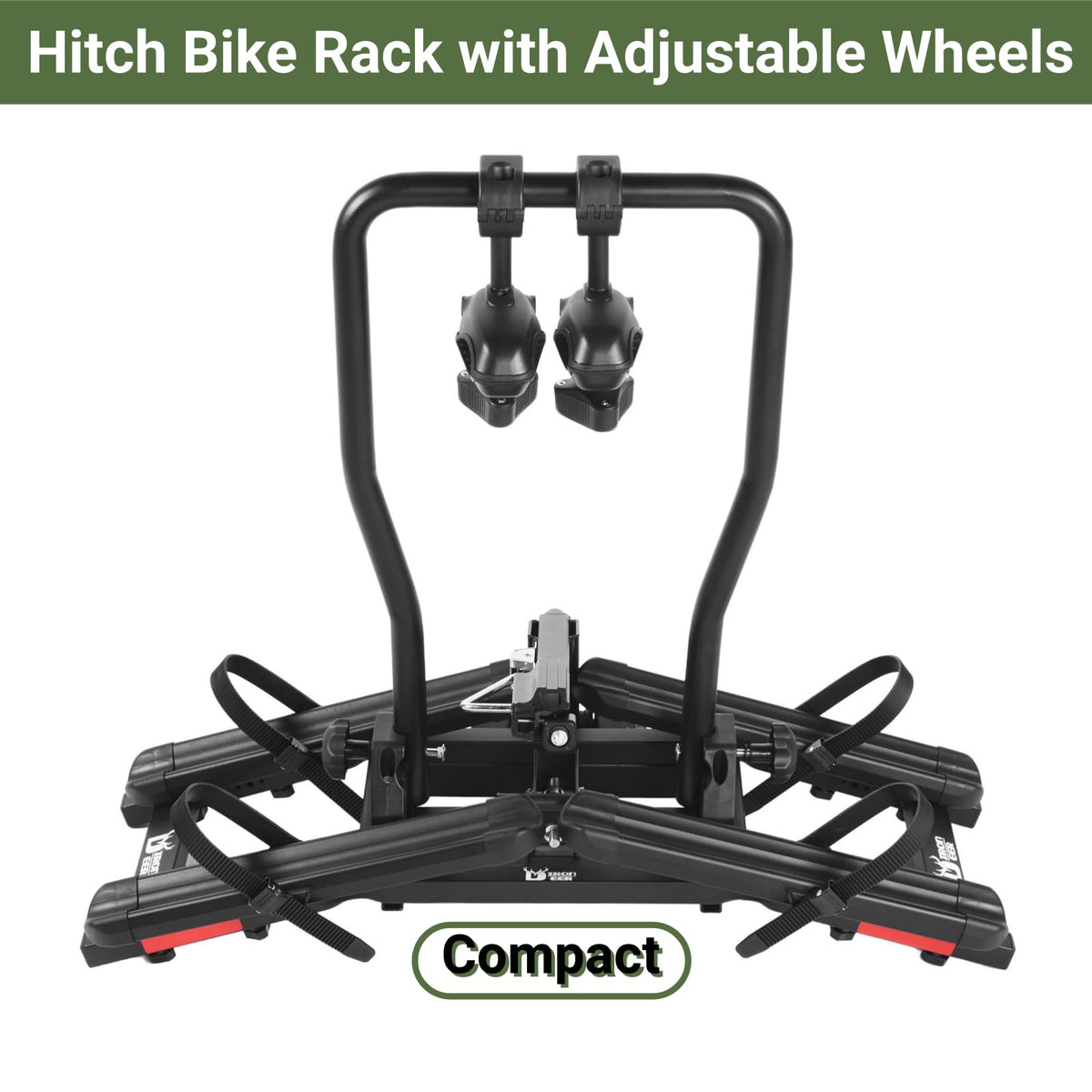 Sport X Hitch Bike Rack, Hitch Bicycle Car Rack for 2 Bikes, Anti-Wobble Locking Tilting Folding Bike Rack with 1¼/2 Inch Receiver for Cars SUVs Trucks, Bike Carrier Platform Fits 16''-29'' Bikes