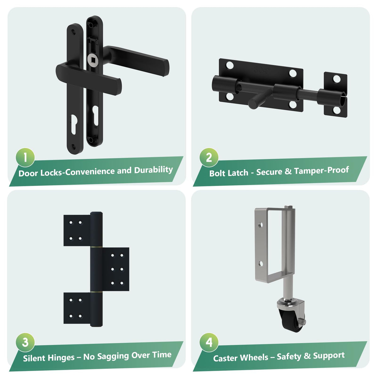 Mondaria Aluminum Privacy Fence Gate, 6ft(H) x 4ft(W) – Outdoor Privacy Fence Gate with Metal Frame and Knob Kits, Black (Without Post)