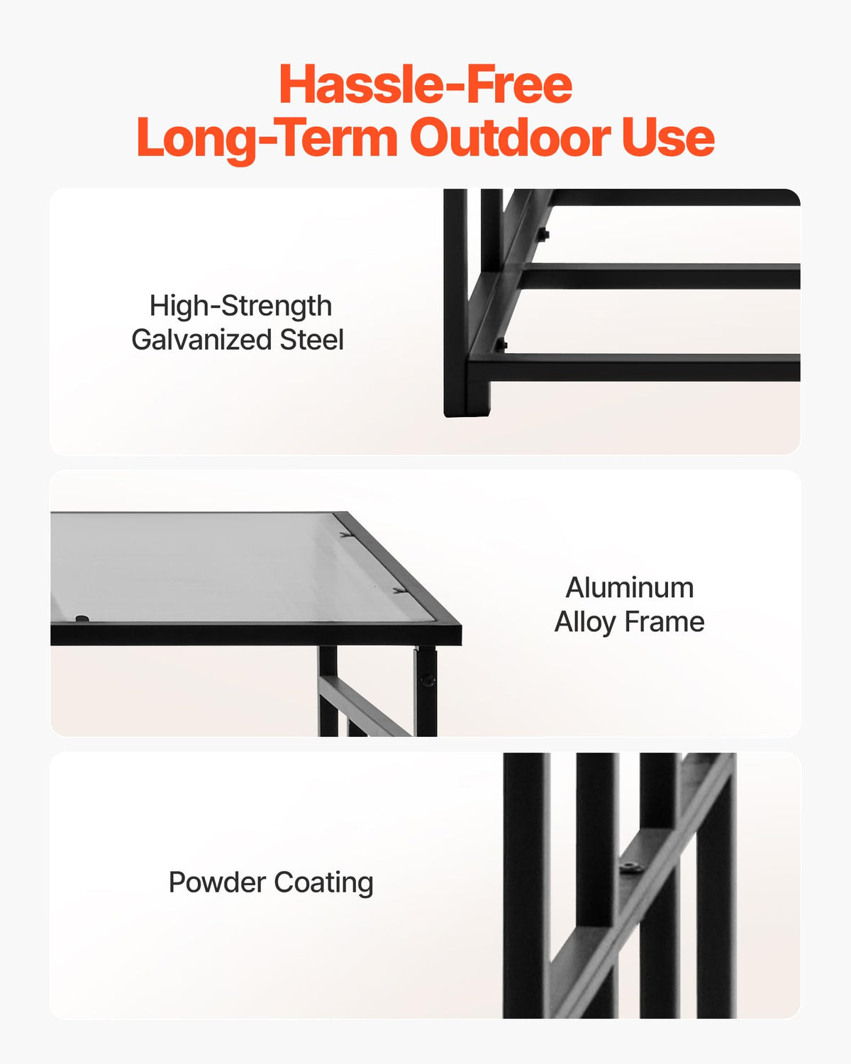 VEVOR Firewood Rack with Sloped Roof, 4 ft Outdoor Firewood Holder, 1/4 Cord Log Storage Shed, 660lb Max Weight Capacity, Powder-Coated Metal Wood Storage Rack for Fireplace Deck Backyard Garden