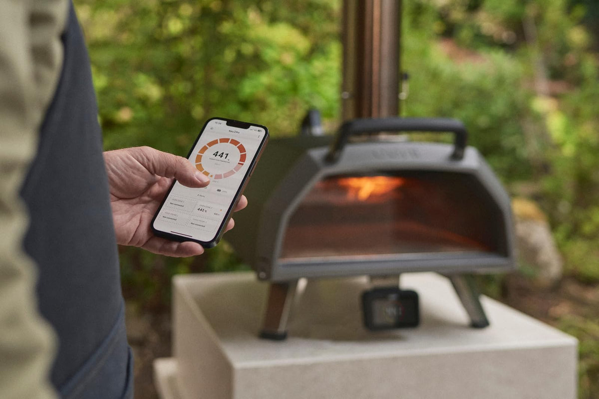 Ooni Karu 2 Pro Multi-Fuel Pizza Oven - Wood and Gas Outdoor Pizza Oven with Pizza Stone & Integrated Thermometer, Pizza Oven Outdoor, Dual Fuel 16 Inch Pizza Maker, Outdoor Cooking Grill