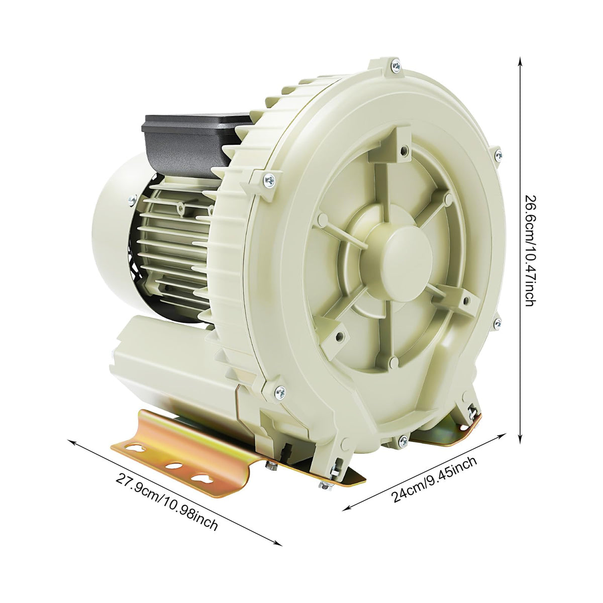 GSHIOIO 370W Air Pump Blower High Pressure Industrial Air Pump Commercial Aquarium Fish Tank Pond Aquaculture Blower Air Oxygen Pump Blower for Oxygen Supply Food Markets/Fish Tanks