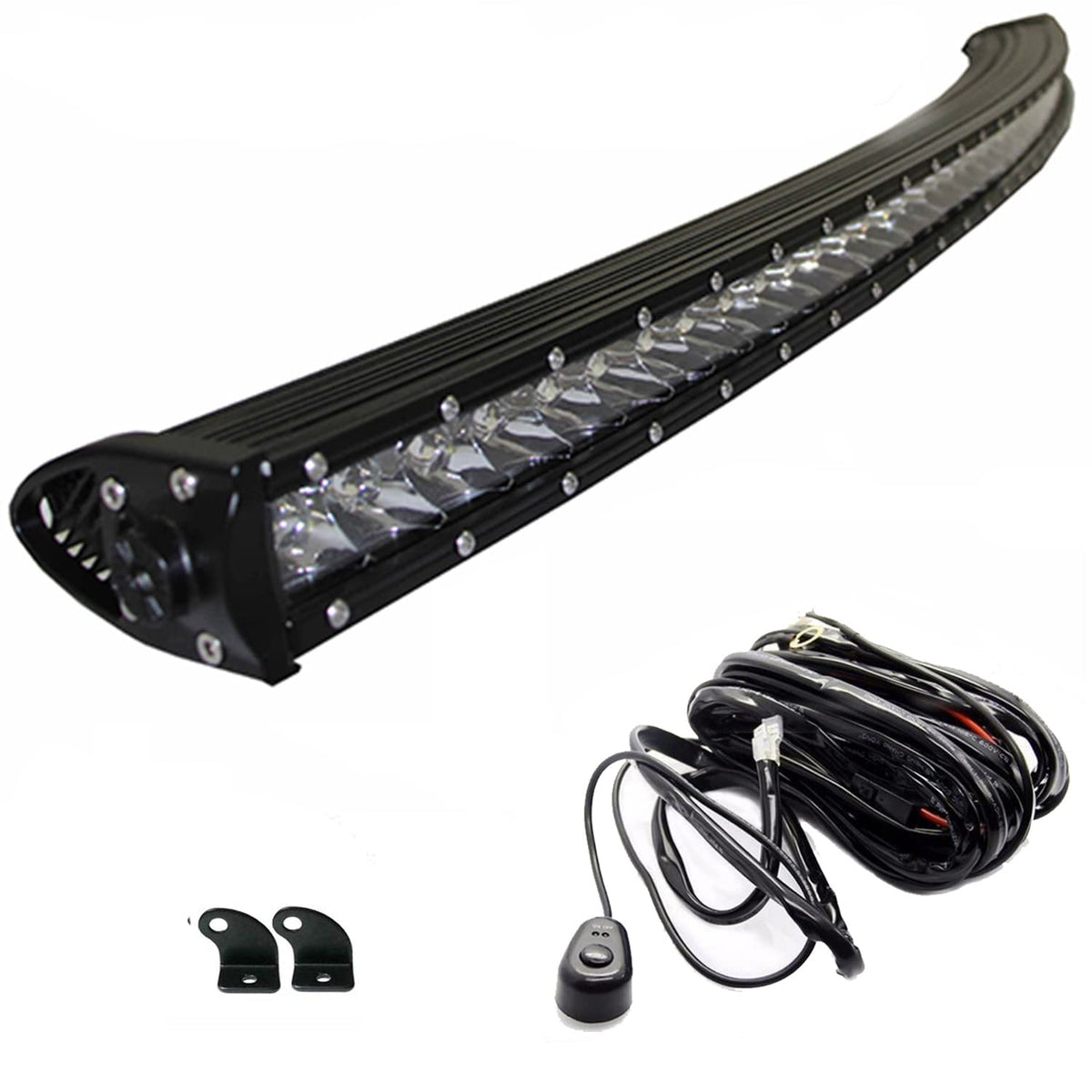 Angel ma 52" Inch 250w Curved LED Bar Spot Flood Combo Light Bar 35000 Lumens Off Road for UTV ATV Truck 4WD Car Truck Tractor Boat RV SUV ATV UTV Pickup Wagon Lamp