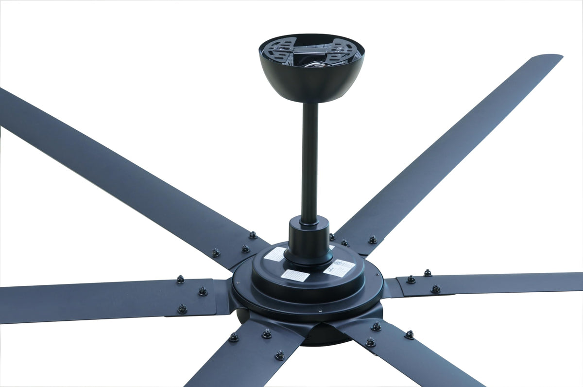 iLiving 102-Inch, 6 Blades BLDC Big Ceiling Fan, High Volume Low Speed Outdoor Fan with Powerful Brushless DC Motor Reversible Industrial Commercial and Residential, 12018 CFM at 90 RPM with IR Remote