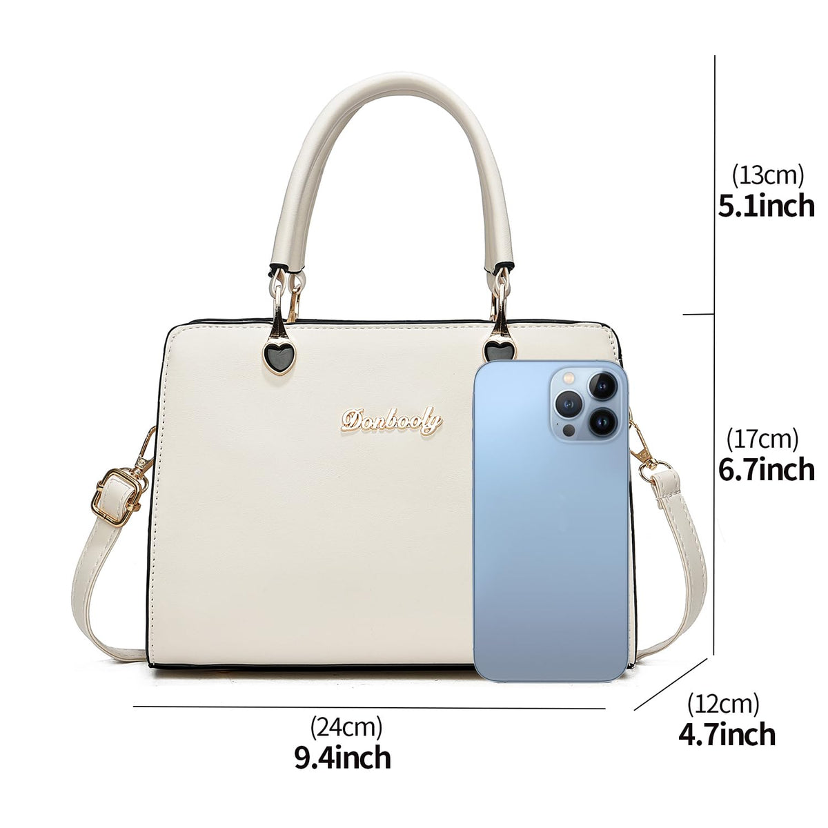 Xiaoyu Fashion Purses and Handbags for Women Elegant Crossbody bag Ladies Top Handle Satchel Shoulder Bags 2-Piece Set Small Totes (White2)