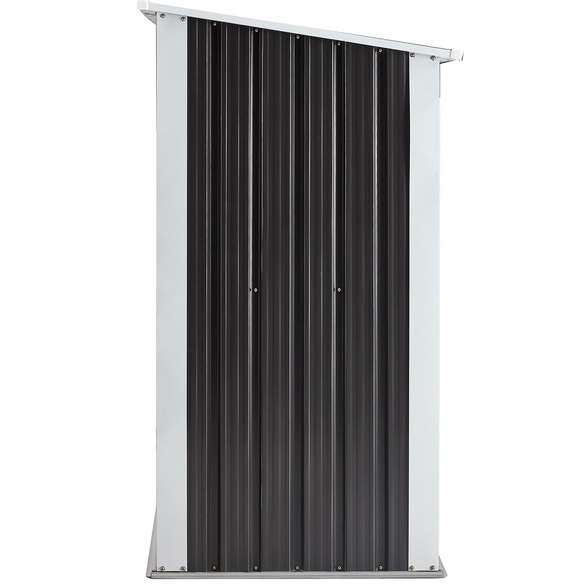 YOPTO 68" Galvanized Steel Firewood Rack,Log Holder with Roof,Storage Shed w/Vents,Backyard Garden Patio Porch for Shovels,Umbrellas,Antennas,Escalators,Dark Gray