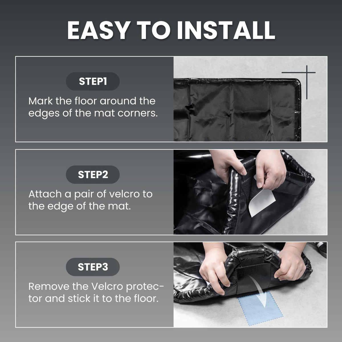 DremGara 7'9" x 18' Heavy-Duty Garage Floor Mat - 610GSM Commercial-Grade PVC Containment Mat with 1.2" Raised Edges to Trap Water, Mud, Snow & Oil, Waterproof Garage Floor Mat for Cars, Non-Slip