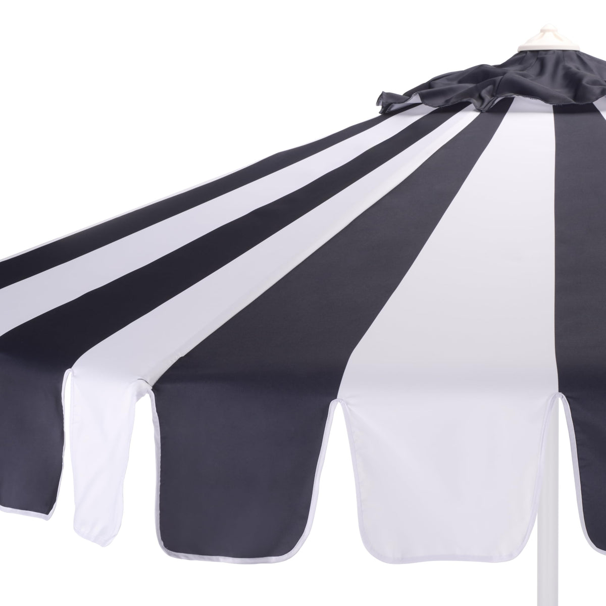 SAFAVIEH Outdoor Patio Furniture Collection – Meze 9 Ft Crank Patio Umbrella, Navy Stripe & White Pole, Market Umbrella with Crank Lift (PAT8023B)