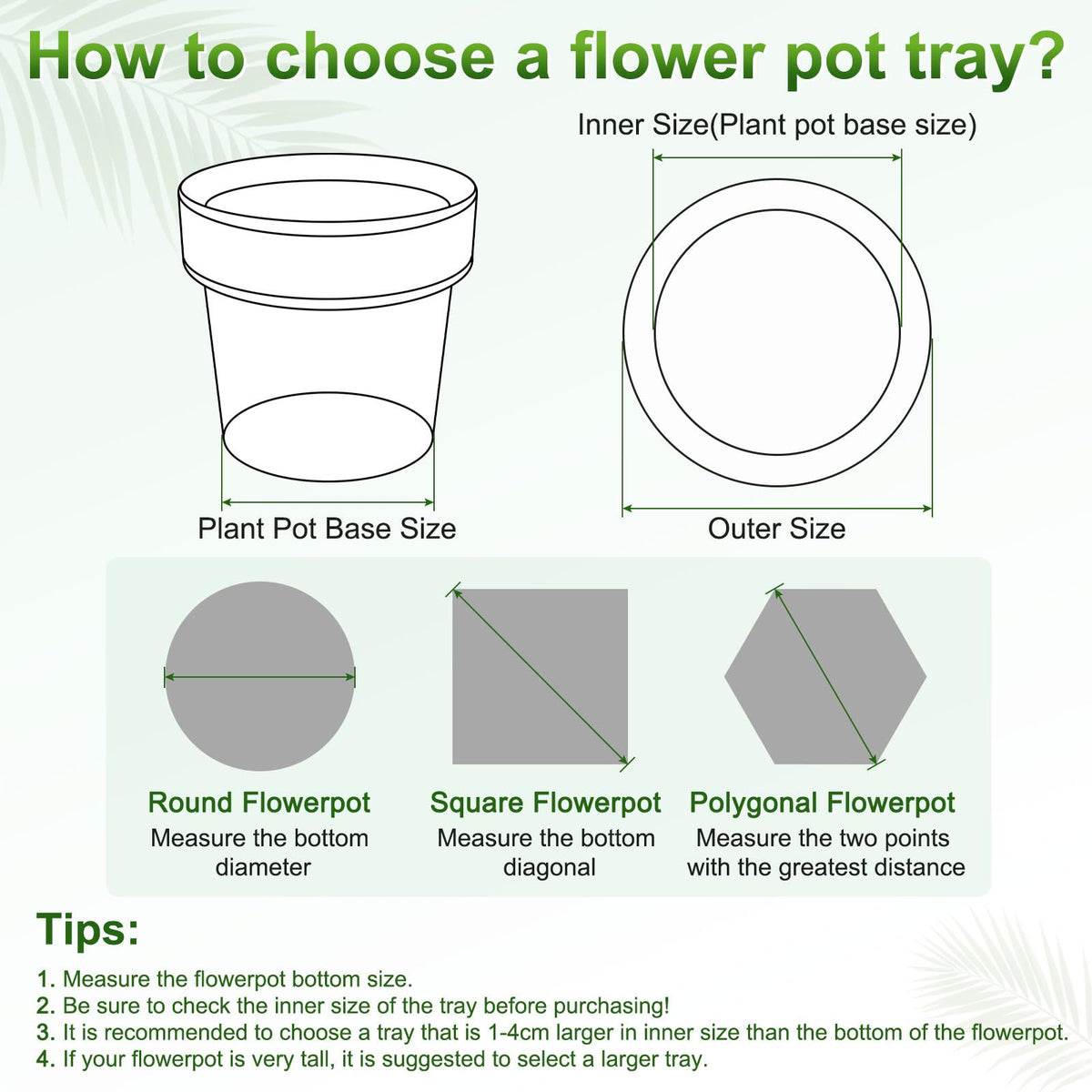 M METERXITY 2-Pack Plant Saucer, 6.3 Inch/16 cm Plastic Plant Trays Thicker for Pots/Indoor/Outdoor/Water Drainage and Protection, Flowerpot Drip Tray [Gray Veins]