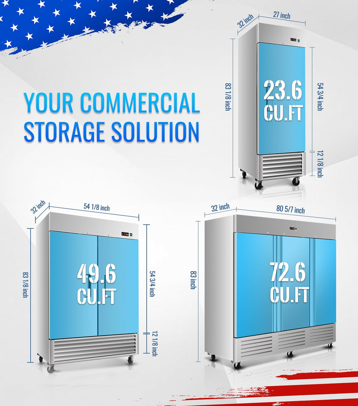 27" W Commercial Freezer, ETL Certified 23.6 Cu.ft Stainless Steel Reach-in Upright Freezer,Auto Defrost,Fan Cooling,Digital Temperature Control (-10°F - 10°F) Used to Restaurant,Bar,Shop