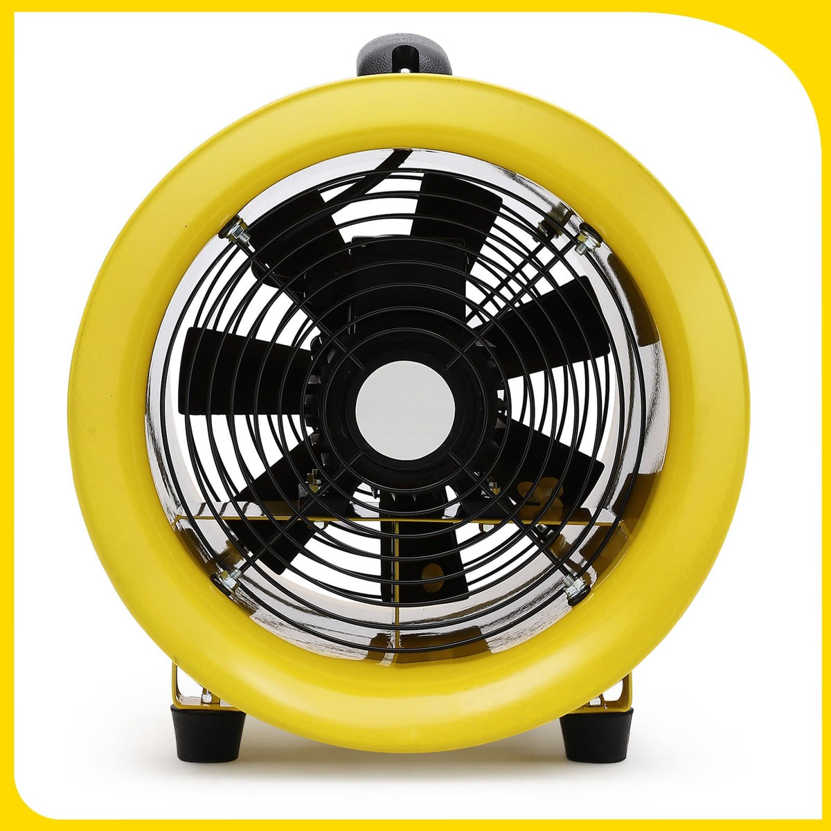 8 in Utility Blower Fan, 3300 RPM High-Speed Ventilation Fan with 16.4 ft PVC Duct Hose, CE & IP44 Waterproof Rated, Industrial Portable Air Blower Ventilator for Basements, Tunnels, Factories