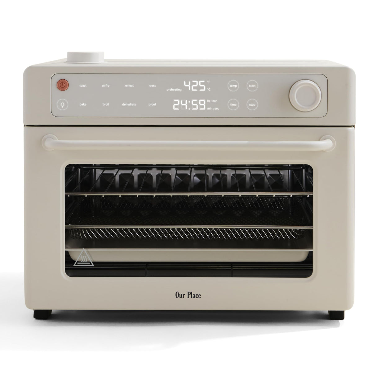 Our Place Wonder Oven Pro | 8-in-1 Digital Air Fryer & Countertop Oven with Basket, Rack, Pan & Tray | 3-Rack, 32 QT Capacity - Air Fry, Toast, Roast, Bake, Reheat, Broil, Proof & Dehydrate | Cream