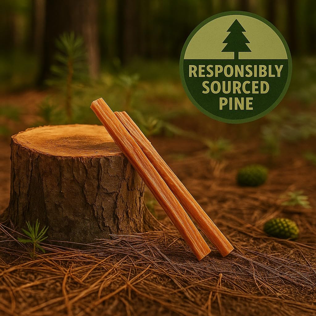 Greenes Fence Fatwood Fire Starter – 50 lb Box – 100% Natural Resin Pine Kindling – Chemical-Free All-Weather for Fireplaces, Campfires, Wood Stoves & Grills