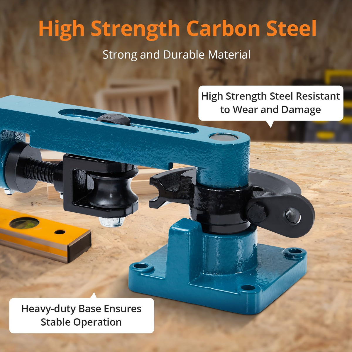 Tube Bender, 3/8" to 1" Manual Tube Bender with Tube Cutter and 7 Sturdy Dies, 0-180° Easy and Fast Bending, Heavy Duty Steel Metal Copper Tube Bender for Repair Shops