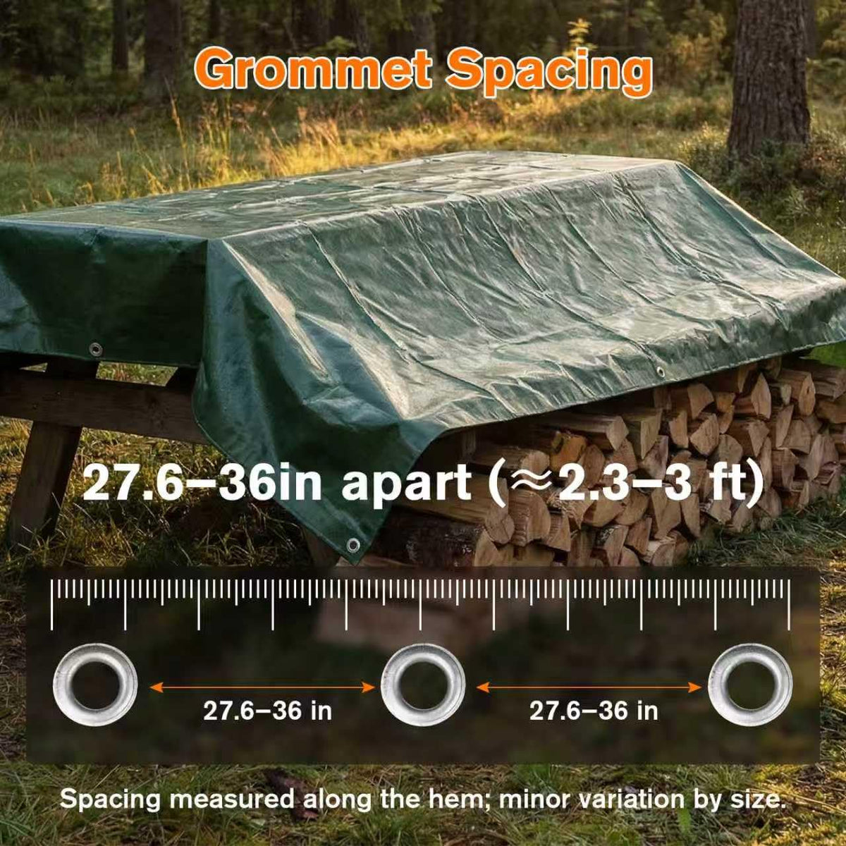 NORSGATEN 22 Mil Heavy Duty Vinyl Tarp, 20x20 FT Fully Waterproof Reversible Poly Tarp with Metal Grommets, All-Weather Fade Resistant Outdoor Cover for Equipment, Truck, Roof & Woodpile,Garden Plants