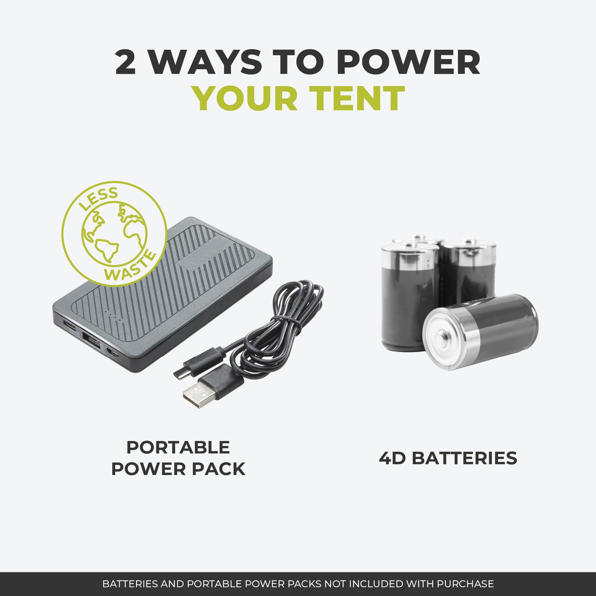CORE 12 Person Instant Cabin Tent with LED Lights | Large 3 Room Family Lighted Pop Up Tent for 2 Minute Camp Setup | Included Storage Pockets for Camping Accessories