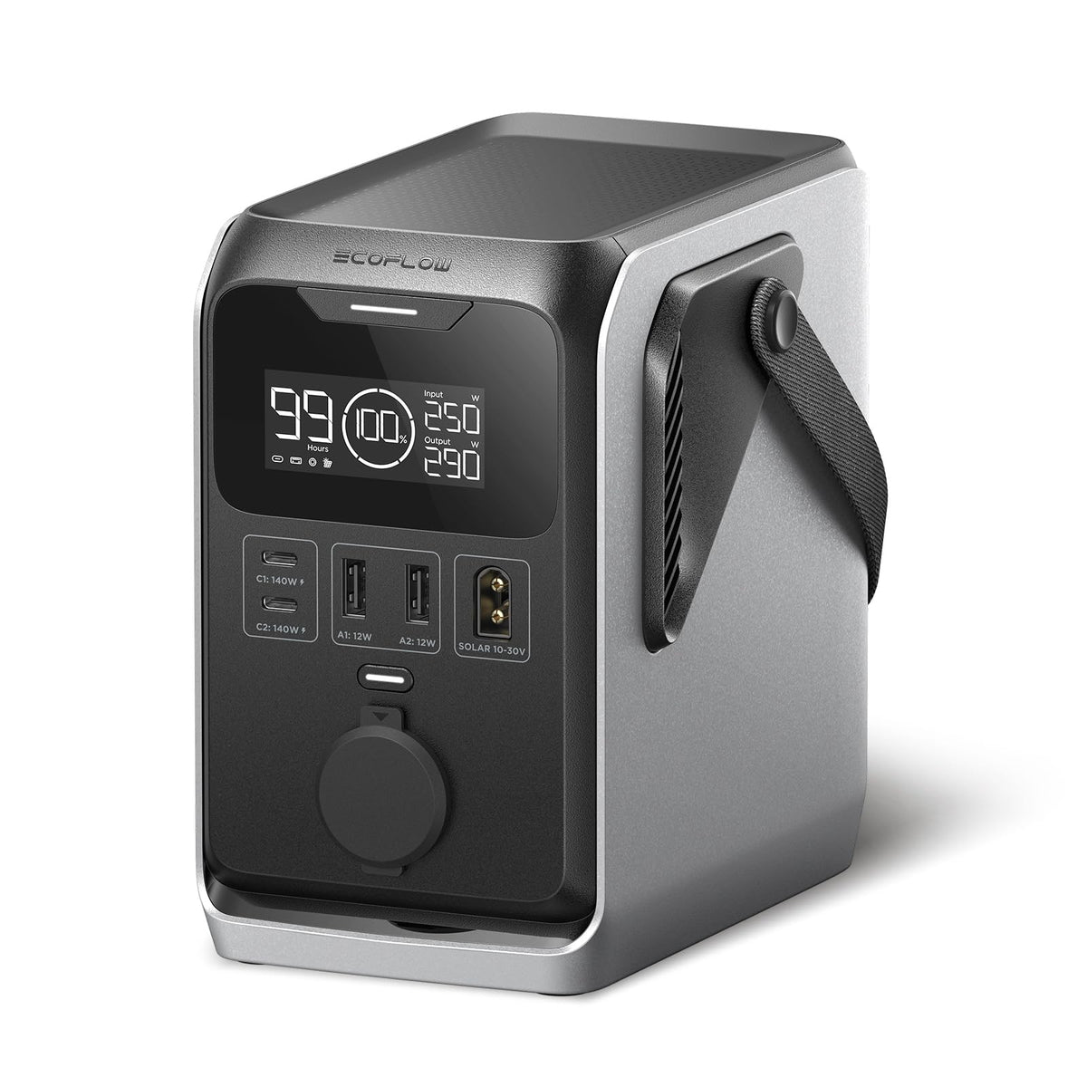 EF ECOFLOW TRAIL 300 DC Power Bank Station, 288Wh Outdoor Portable Power Station, LiFePO4 Battery, 300W DC Output, Compact Solar Generator for Camping, Travel, and Emergency (No AC Outlet Included)