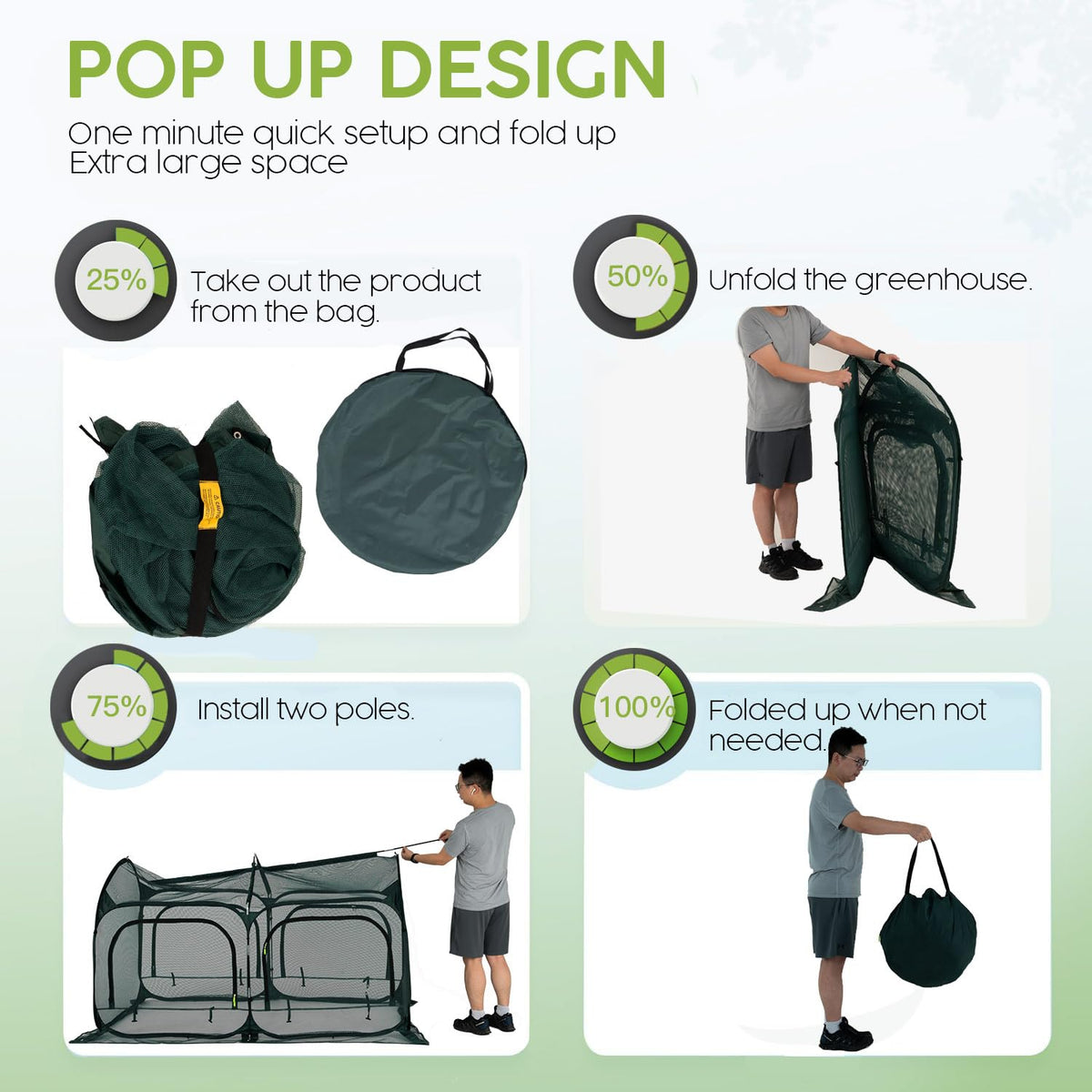 Poray Large 5.3x2.6FT Plant Netting Cover, Pop up Tunnel Crop Cage Gardening Net,Pest Guard Cover for Vegetables &Fruits,Durable Gardening Net for Plant and Animal