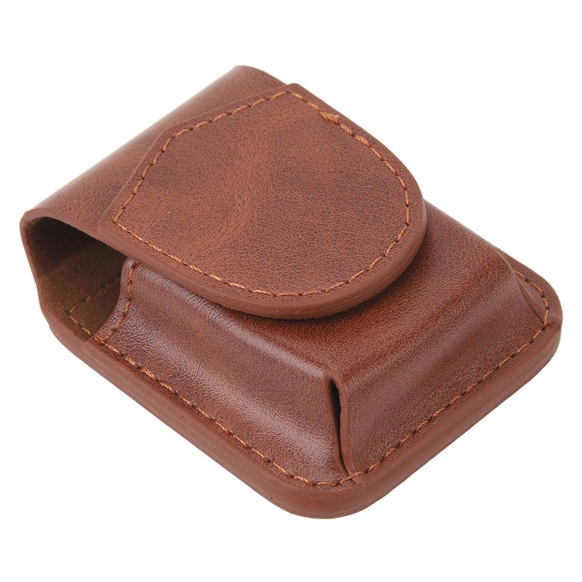 Lighter Pouch Belt Loop PU Holder Scratch Soft Lining Magnetic Buckle Lighter Waist Case Outdoor Travel (Brown)