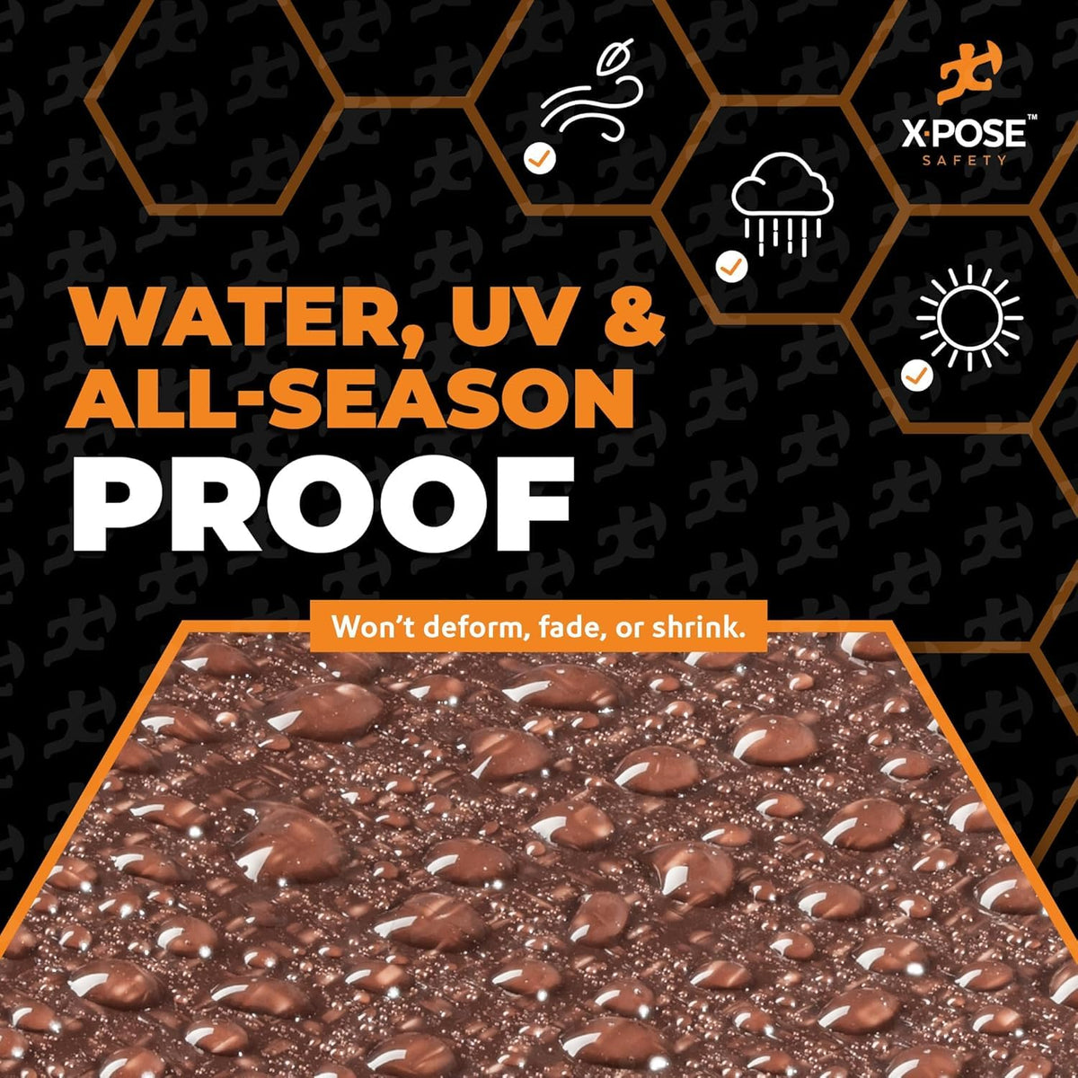 Xpose Safety 15' x 15' Brown/White Ultra Heavy Duty Tarp - 20 Mil - Heavy Duty Waterproof - Extra Large Tarp,Waterproof Tarp Cover Rain Camping,Tent Tarp,UV Protection,Reinforced Corners