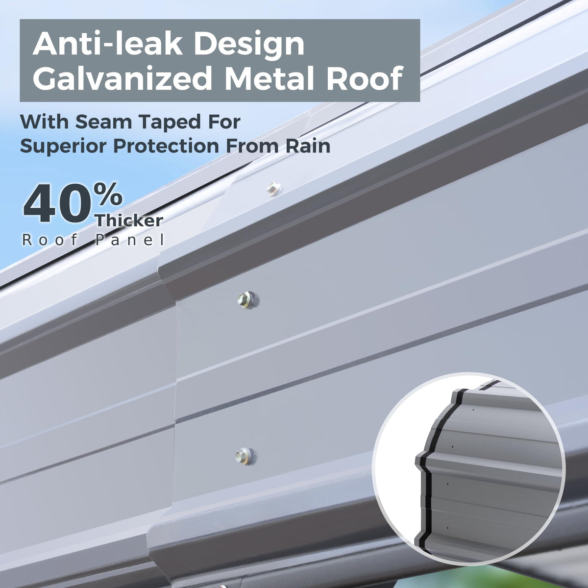 GREEN PARTY 12 x 25 ft Metal Carport Kits with Galvanized Steel Roof, Heavy Duty Metal Carport Canopy, Outdoor Car Tent Metal Garage Shelter for Car, SUV, Truck and Boats, Grey