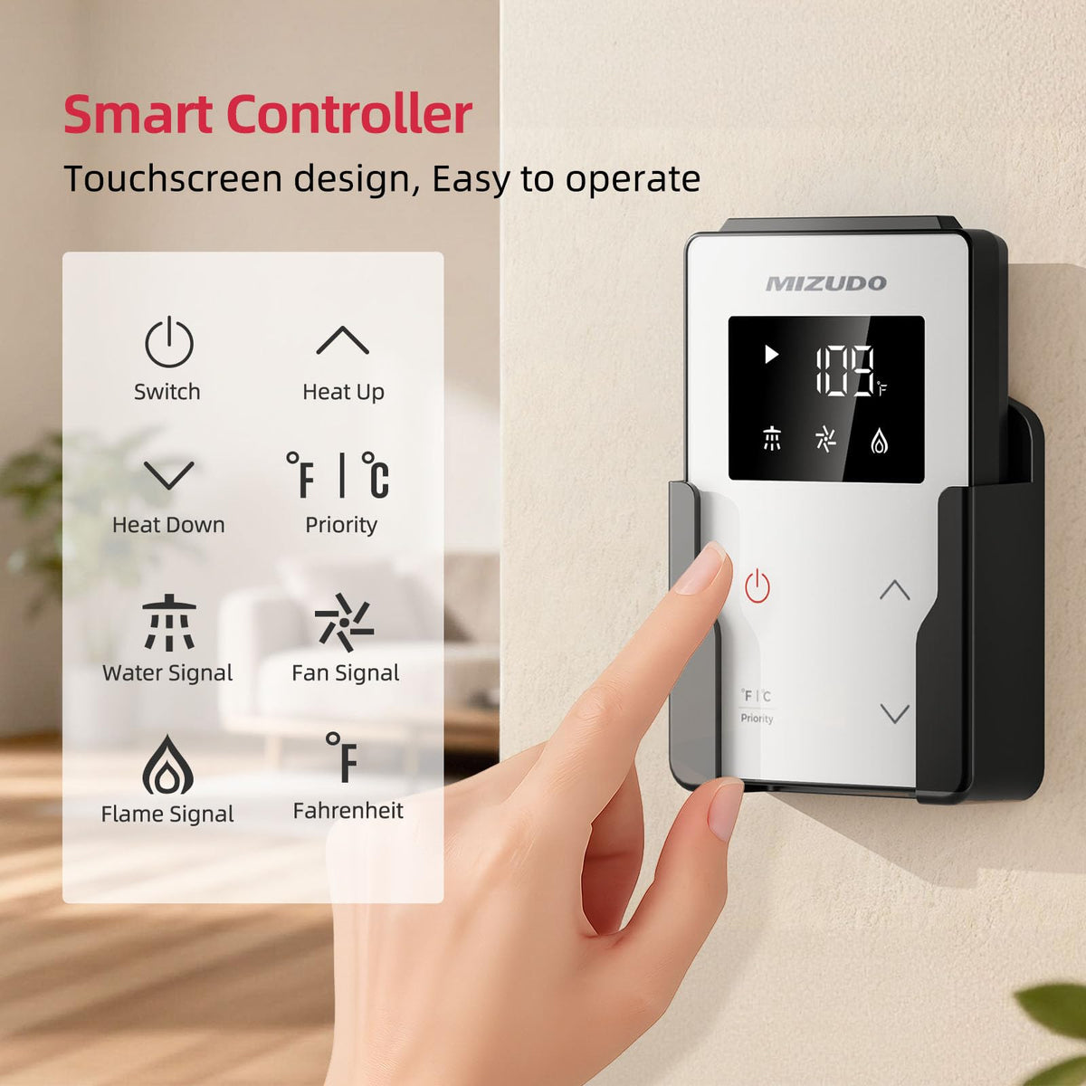 MIZUDO 180,000 BTU Natural Gas Tankless Water Heater, Outdoor Installation Up to 8.1 GPM, CSA Certified Instant Hot Water Heater for Residential Whole House, GEN 3