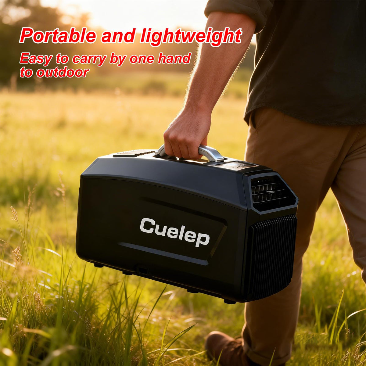 CUELEP Portable Mini Air Conditioner, Consumption Air Conditioners Dehumidifier, 5200BTU(1500W) AC Portable Air Conditioner Fast Cooling 450W Power for Camping Tent, RV, Truck, Van and Fishing