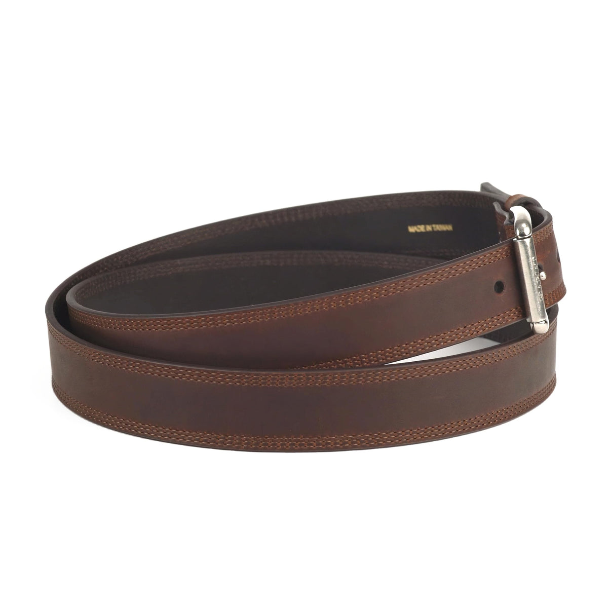 ARIAT Men's Copper Full-Grain Leather Belt with Silver Buckle, 36