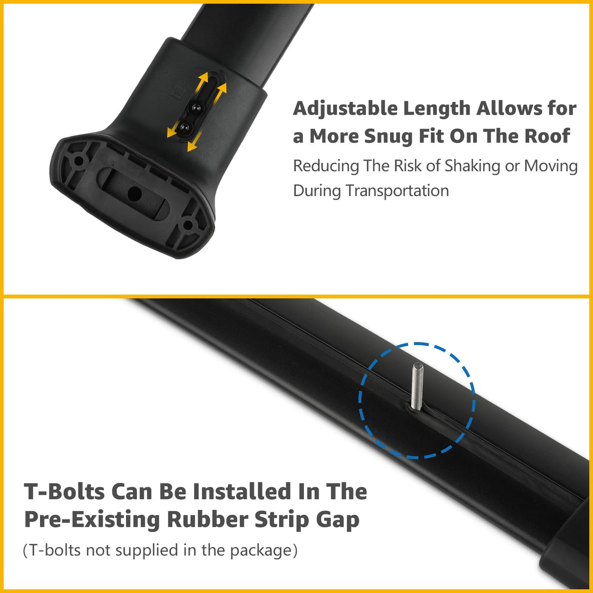Roof Rack Cross Bars Compatible with Jeep Grand Cherokee Altitude & SRT & Trackhawk with Roof Black Moldings 2011-2022, Adjustable Aluminum 300 LBS Anti-Theft Lock Crossbar for Bike, Snowboard,Luggage