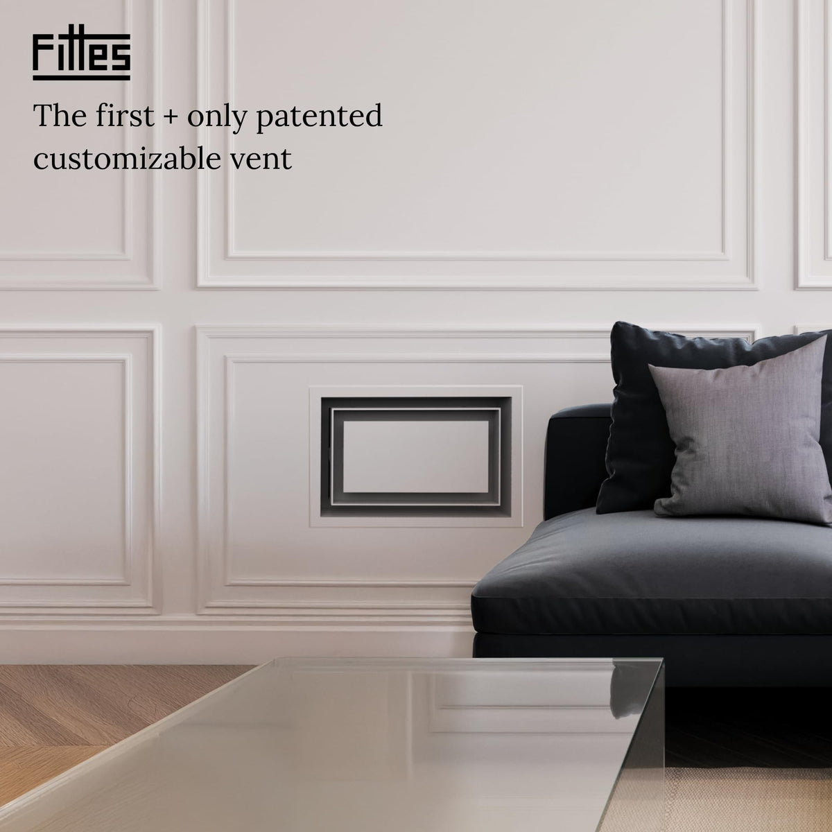 Fittes Framed Wall Vent [Lite+] - 6"x12" - Cotton White - 1 Pack