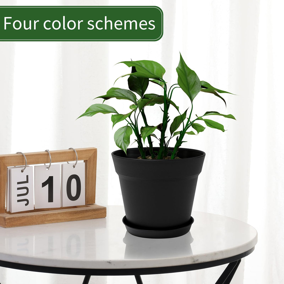 GARDIFE 20 Pack 4 inch Plant pots, planters for Indoor Plants, Flower pots, Black